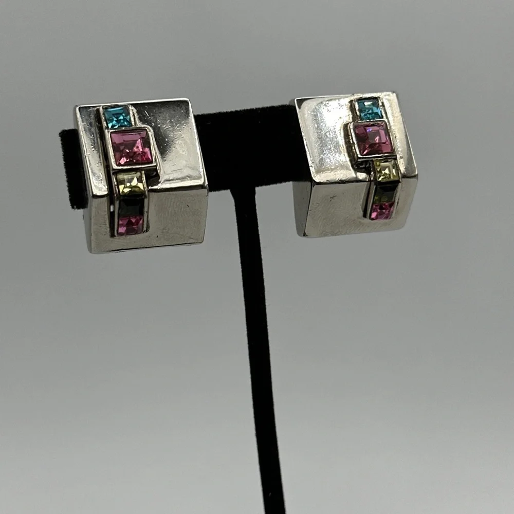 Vintage Givenchy Rhinestone Haute Couture Earrings - Picture 1 of 9